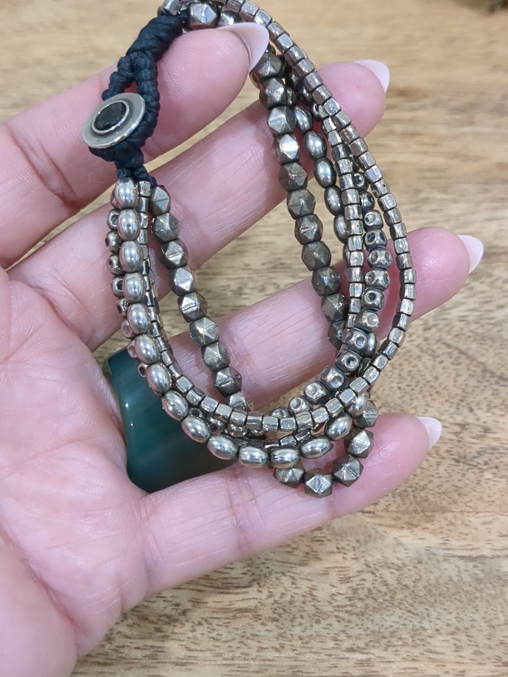 Silver-Tone Beaded Braided Bracelet Set – Women Jewelry